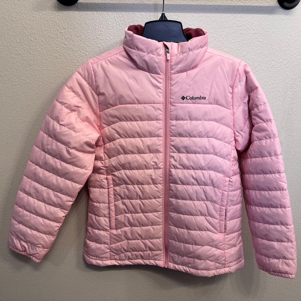 New Columbia Youth L Quilted Pink Fleece Lined Jacket